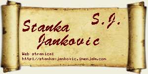 Stanka Janković vizit kartica